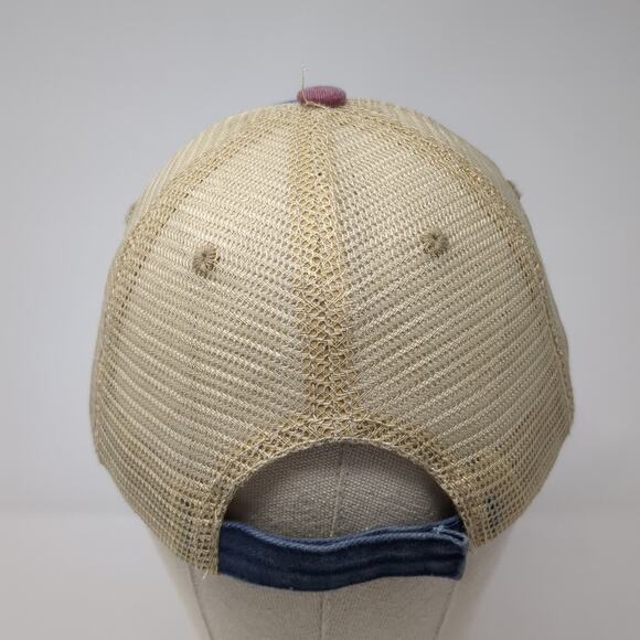 Oak Island N. Carolina Strapback Trucker Hat Multi One Size Adjustable Mesh Back - Picture 6 of 9